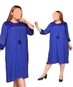 پیراهن مجلسی کمر پولک سایز بزرگ سارته کد 1421