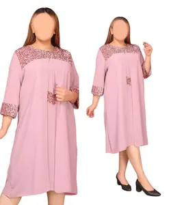 پیراهن مجلسی کمر پولک سایز بزرگ سارته کد 1421