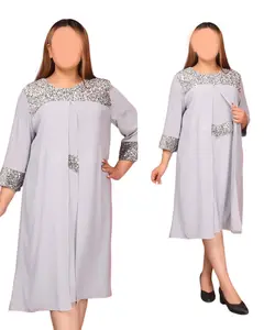 پیراهن مجلسی کمر پولک سایز بزرگ سارته کد 1421