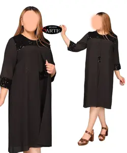 پیراهن مجلسی کمر پولک سایز بزرگ سارته کد 1421