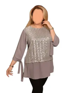 شومیز جلو پولک ریلی سایزبزرگ سارته کد 3018