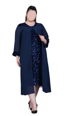 پیراهن بلند مجلسی پولک مخملی جدید و سایز بزرگ کد : 3026