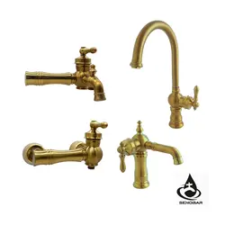 ست شیرآلات طلا مات مدل فلورانس