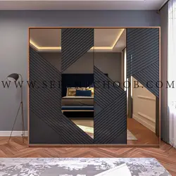 کمد ریلی _ کمد لباس ریلی 4 درب مدرن_ با درب کشویی_ سپهرچوب