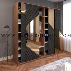 کمد ریلی _ کمد لباس ریلی 4 درب مدرن_ با درب کشویی_ سپهرچوب