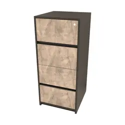 فایل چهار کشو بلند پوشه خور سپیدارA four-drawer long folder file