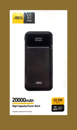 پاوربانک (PD و فست شارژ) JBQ 22.5W 20000mAh مدل PB-7740