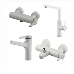 ست سفید کروم شیرآلات ویچنزا مدل آوا