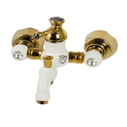 ست سفیدطلایی شیرآلات ویچنزا مدل کریستال