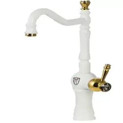 ست سفیدطلایی شیرآلات ویچنزا مدل کریستال