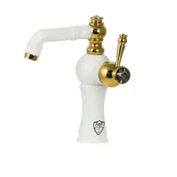 ست سفیدطلایی شیرآلات ویچنزا مدل کریستال