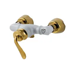 ست سفیدطلایی شیرآلات ویچنزا مدل لیرا