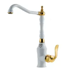 ست سفیدطلایی شیرآلات ویچنزا مدل لیرا