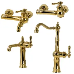 ست طلایی شیرآلات ویچنزا مدل لتو