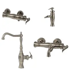 ست کروم مات شیرآلات ویچنزا مدل بیزانس