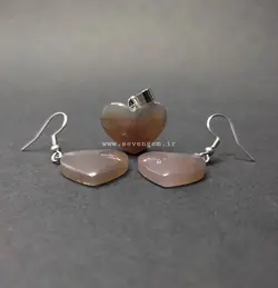 نیم ست عقیق خرمایی (کد114)