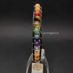 دستبند میکس سنگهای هفت چاکرا و رودراکشا (کد61)