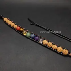دستبند میکس سنگهای هفت چاکرا و رودراکشا (کد61)