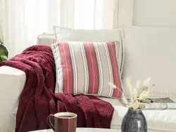 روکش بالش  Riviere 43×43 cm Claret – خاکستری انگلیش هوم