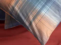 روبالشی ست دو عددی نخی طرح شطرنجی سایز 50×70 رنگ دو رنگ انگلیش هوم
