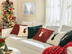 بالش تزئینی اتاق نشیمن سایز 45×45 رنگ سبز تیره انگلیش هوم