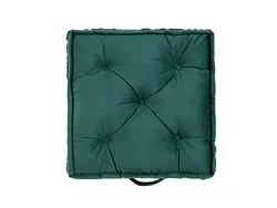 بالش تزئینی مخملی مربعی مالتا اتاق نشیمن 60x60x14 رنگ سبز کله غازی انگلیش هوم