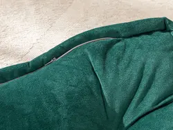 بالش تزئینی مخملی مربعی مالتا اتاق نشیمن 60x60x14 رنگ سبز کله غازی انگلیش هوم