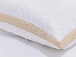 بالش ایر پلاس میکرو فایبر سایز 50×70 رنگ سفید/طلایی انگلیش هوم