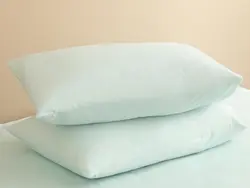 ست روبالشی دو عددی 50×70 نخی ساده – آبی فیروزه ای انگلیش هوم