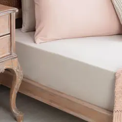 ملحفه روتختی دونفره 160×200 پنبه ای دورکش- خاکستری روشن مادام کوکو