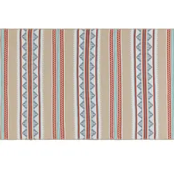 گلیم 60×100 بافته شده لبه دار Lacene – بژ / آبی مادام کوکو
