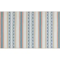 گلیم 60×100 بافته شده لبه دار Lacene – بژ / آبی مادام کوکو