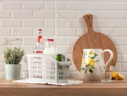سبد نظم دهنده یخچال 13x29x17 خاکستری مادام کوکو