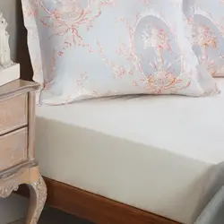 ملحفه روتختی یک نفره 100×200 پنبه ای دورکش – کرم مادام کوکو