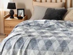 پتو دو نفره 180×220 نخی نرم الماس چک – آبی سرمه ای انگلیش هوم