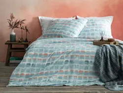 کاور لحاف دو نفره نخی چک تار 200×220 سانتی متر + 80×80 سانتی متر انگلیش هوم