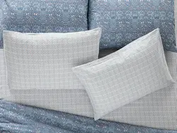 روبالشی 2 بسته ای Trellis Easy-Iron 50×70 سانتی متر آبی – دارچینی انگلیش هوم