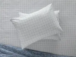 روبالشی 2 بسته ای Trellis Easy-Iron 50×70 سانتی متر آبی – دارچینی انگلیش هوم