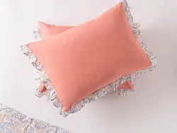 روبالشی 2 بسته پنبه ای ترکیبی Millefleur 50×70 سانتی متر صورتی انگلیش هوم