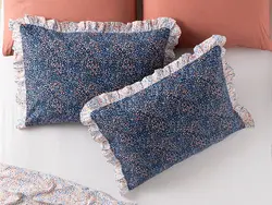 روبالشی 2 بسته نخی Millefleur 50×70 سانتی متر آبی سرمه ای انگلیش هوم