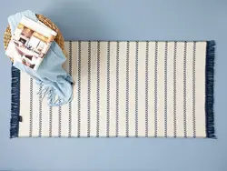 گلیم بافته شده اسپارکس 120×180 سانتی متر آبی سرمه ای – کرم انگلیش هوم