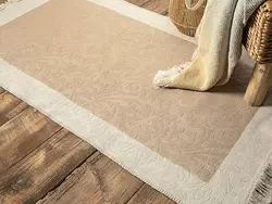 گلیم دکو بافت 80×150 سانتی متر بژ انگلیش هوم