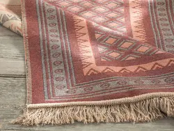 گلیم مربع بافته شده 60 در 100 سانتی متر کاشی سنگی انگلیش هوم