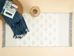 گلیم بافت ناوا 120×180 سانتی متر خاکستری انگلیش هوم