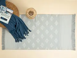 گلیم بافته شده ناوا 60×100 سانتی متر خاکستری انگلیش هوم