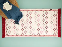 گلیم بافته لوک 120×180 سانتی متر قرمز انگلیش هوم