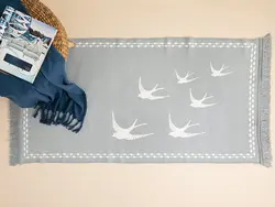 گلیم میس بافت 80*150 سانتی متر خاکستری انگلیش هوم