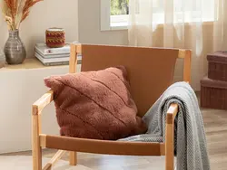 روکش بالش پرتابی نرم لمسی 45×45 سانتی متر رز تیره انگلیش هوم