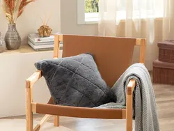 روکش بالش پرتاب دار خرگوش نرم لمسی 45×45 سانتی متر آنتراسیت انگلیش هوم