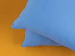 روبالشی 2 بسته پنبه ای ساده 50×70 سانتی متر آبی انگلیش هوم